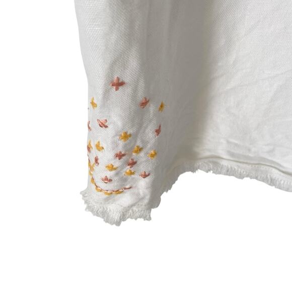 Holding Horses Anthropologie White Linen Fruit Salad Dress size small - Picture 6 of 13